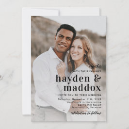 Unser Augenblick Einfaches elegantes Foto Hochzeit Einladung