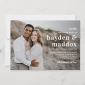 Unser Augenblick Einfaches elegantes Foto Hochzeit Einladung (Vorderseite)