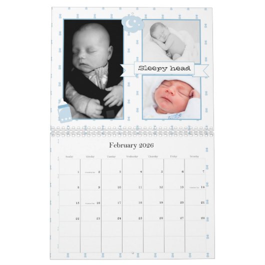Unser Baby Boy Custom Foto Kalender (Feb 2026)