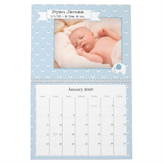 Unser Baby Boy Custom Foto Kalender (Jan 2026)