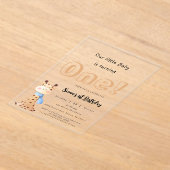 Unser Baby macht einen Niedlichen Giraffe 1. Gebur Acryleinladungen (Ablage )