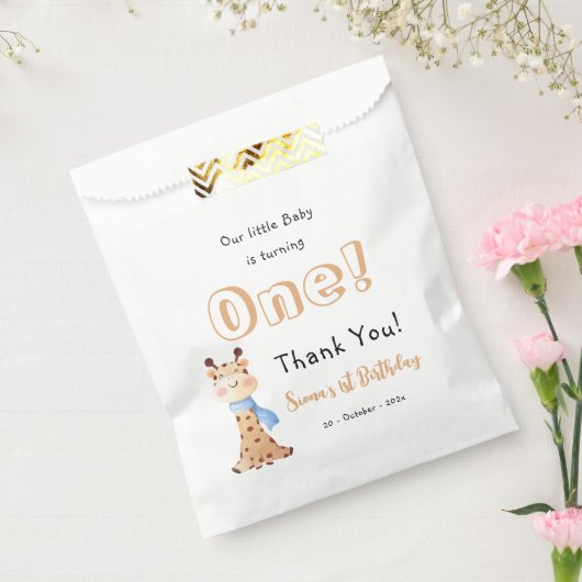Unser Baby macht einen Niedlichen Giraffe 1. Gebur Geschenktütchen (Versiegelt)