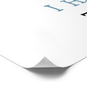 Unser Baby Shark First Birthday Meilenstein Geburt Poster (Ecke)