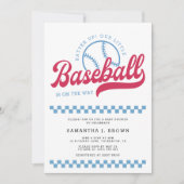 Unser Baseball auf dem Weg Baseball Baby Dusche Einladung (Vorderseite)