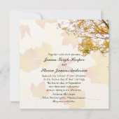 Unser Baum auf dem Herbstplatz lädt zur Hochzeit e Einladung (Vorderseite)