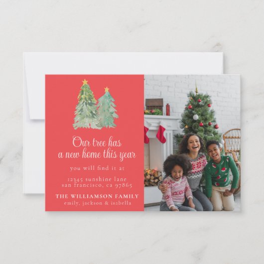 Unser Baum hat eine neue Weihnachtskarte für die Z Einladung (Vorderseite)