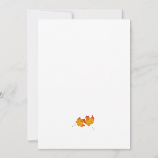 Unser Baum im Herbst Eltern laden zur Hochzeit ein Einladung (Rückseite)