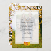 Unser Baum im Herbst Foto Hochzeitsempfang Einladung (Vorne/Hinten)