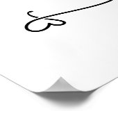 Unser Begrüßungs-Herzschlag schlägt Skriptzeichen Poster (Ecke)