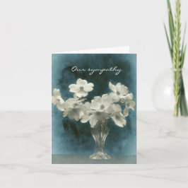Unser Beileid: Dogwood-Blüten (auch innen Foto) Karte