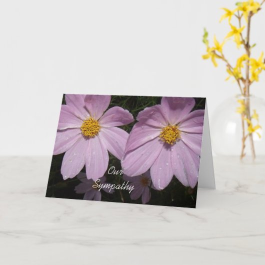 Unser Beileid Karte (Gelbe Blume)