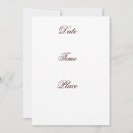 Unser besonderer Tag Einladung (Rückseite)