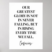 Unser bester Ruhm ist im Steigen, wenn wir fallen Poster (Vorne)