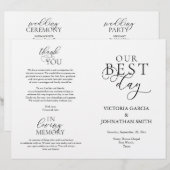 Unser bester Tag, Hochzeitsfeier - Folbares Progra (Vorne/Hinten)