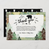 Unser Bester Vintager Kartenbär Dankeskarte (Vorne/Hinten)