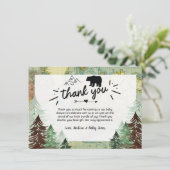 Unser Bester Vintager Kartenbär Dankeskarte (Stehend Vorderseite)