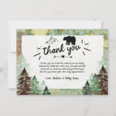 Unser Bester Vintager Kartenbär Dankeskarte (Vorderseite)