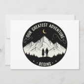 Unser Bestes Abenteuer beginnt | Rustikale Bergket Einladung (Vorderseite)