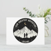 Unser Bestes Abenteuer beginnt | Rustikale Bergket Einladung (Stehend Vorderseite)