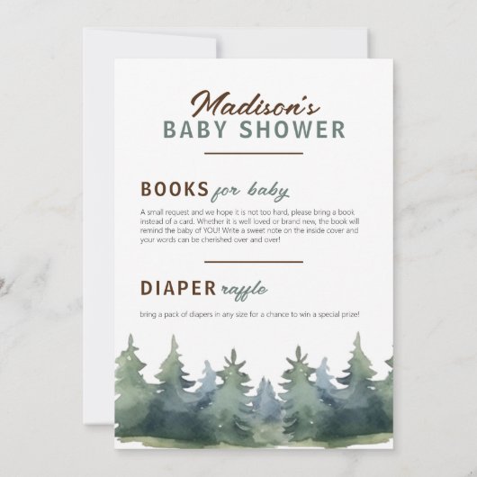 Unser Bestes Abenteuer Oh Deer Baby Dusche Einladung (Rückseite)