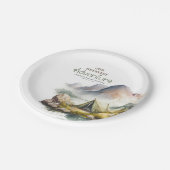 Unser Bestes Adventure Wild Nature Camping Pappteller (Schrägansicht)