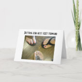 UNSER BESTES FEET NACH VORN ZU LEGEN= 50. GEBURTST KARTE (Vorderseite)