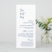 Unser bestes Hochzeitsprogramm für Minimalistische Programm (Stehend Vorderseite)