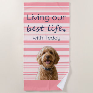 Unser Bestes Leben Leben Benutzerdefiniertes Hunde Strandtuch