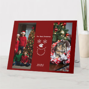 Unser bestes Weihnachtsfest, Katzenfoto anpassen Karte