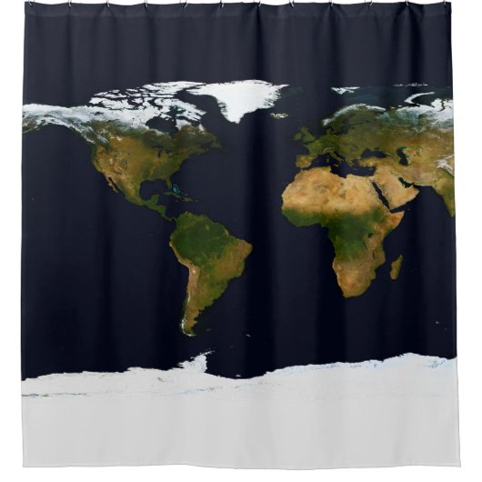 Unser Blue Marble America Centric Duschvorhang (Vorderseite)