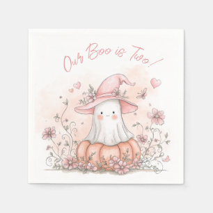 Unser Boo ist zwei Halloween zum Geburtstag Serviette