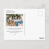 Unser "Bundle of Joy" ist hier, die Geburtsankündi Postkarte (Rückseite)