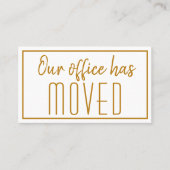 Unser Büro hat Chic Gold neue Adresse übertragen Visitenkarte (Vorderseite)