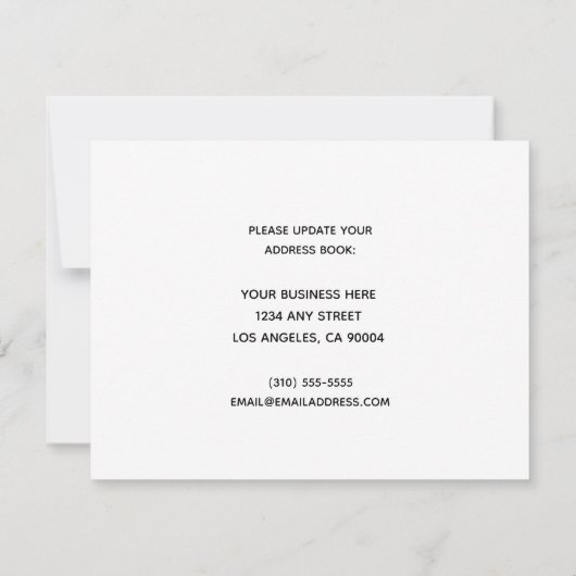 Unser Büro hat das Schwarz-weiße Geschäft vereinfa Ankündigung (Rückseite)