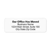 Unser Büro hat den Adresswechsel in der Geschäftsw (Vorne)