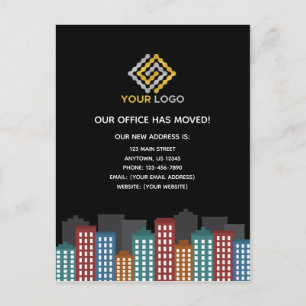 Unser Büro hat den Adresswechsel vorgenommen Postkarte