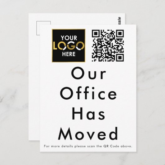 Unser Büro hat den QR-Code für Geschäftslogos geän Postkarte (Vorne/Hinten)