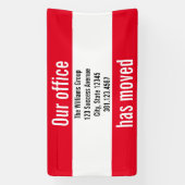 Unser Büro hat die Ankündigung rot und weiß versch Banner (Vertikal)