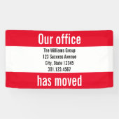 Unser Büro hat die Ankündigung rot und weiß versch Banner (Horizontal)