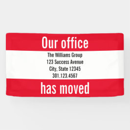 Unser Büro hat die Ankündigung rot und weiß versch Banner