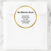 Unser Büro hat die Ankündigung von Geschäftswechse Runder Aufkleber (Tasche)