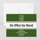 Unser Büro hat die Ankündigung von "Green Moving" Postkarte (Vorne/Hinten)