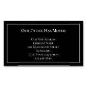 Unser Büro hat die Schwarz-Weiß-Ankündigung versch Magnetische Visitenkarte (Vorderseite)