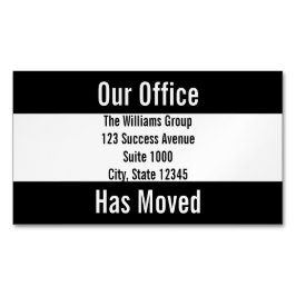 Unser Büro hat die Schwarz-Weiß-Ankündigung versch Magnetische Visitenkarte