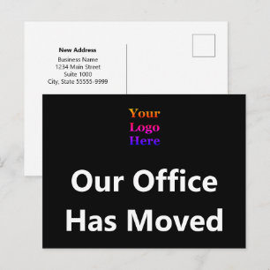 Unser Büro hat hier Ihr Logo in Schwarzweiß versch Postkarte