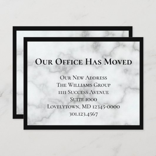 Unser Büro hat Imitate Marmorverkündung verschoben Ankündigung (Vorne/Hinten)