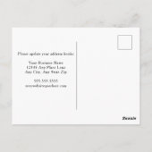 Unser Büro hat Lila Unternehmensverlagerungen vorg Postkarte (Rückseite)