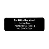 Unser Büro hat Schwarz-weiße Adressänderungen vorg (Vorne)