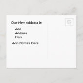 Unser Büro ist umziehen, Geschäftsankündigung Ankündigungspostkarte (Rückseite)