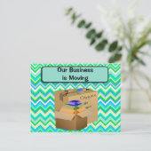 Unser Büro ist umziehen, Geschäftsankündigung Ankündigungspostkarte (Stehend Vorderseite)